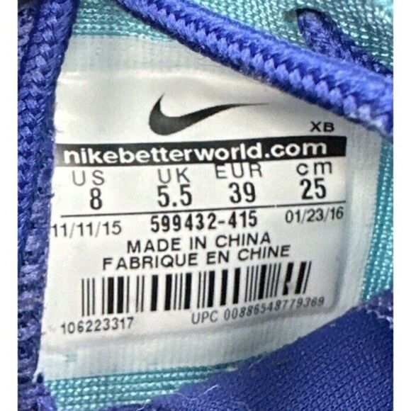 Nike Roshe One Blue Green Athletic Running Shoes - Picture 7 of 7